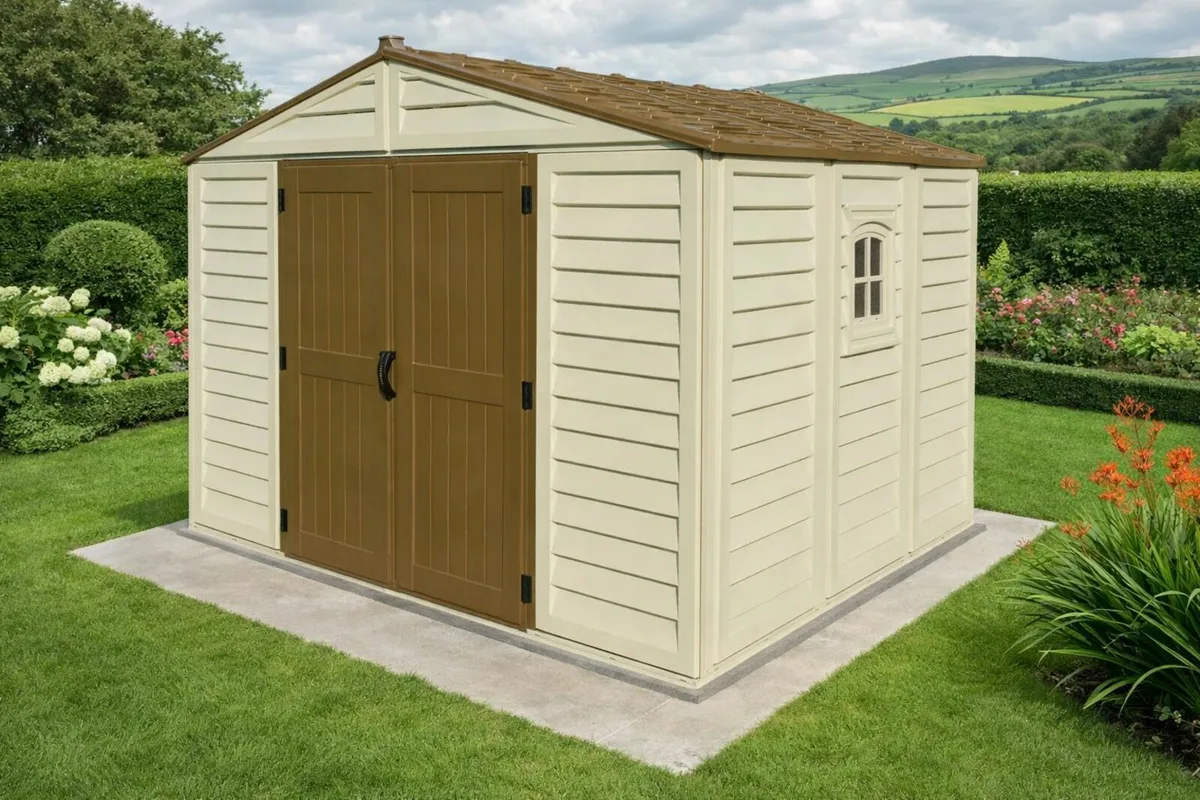 10×8 Duramax WoodBridge Plus Vinyl Garden Shed – - Image 3
