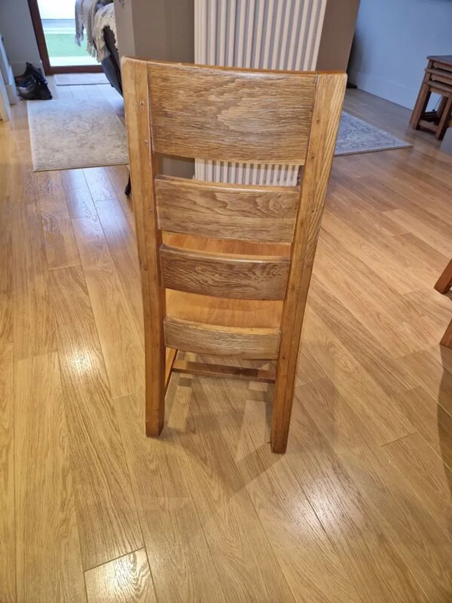 6 x Oak Kitchen Dining Chairs - Image 3