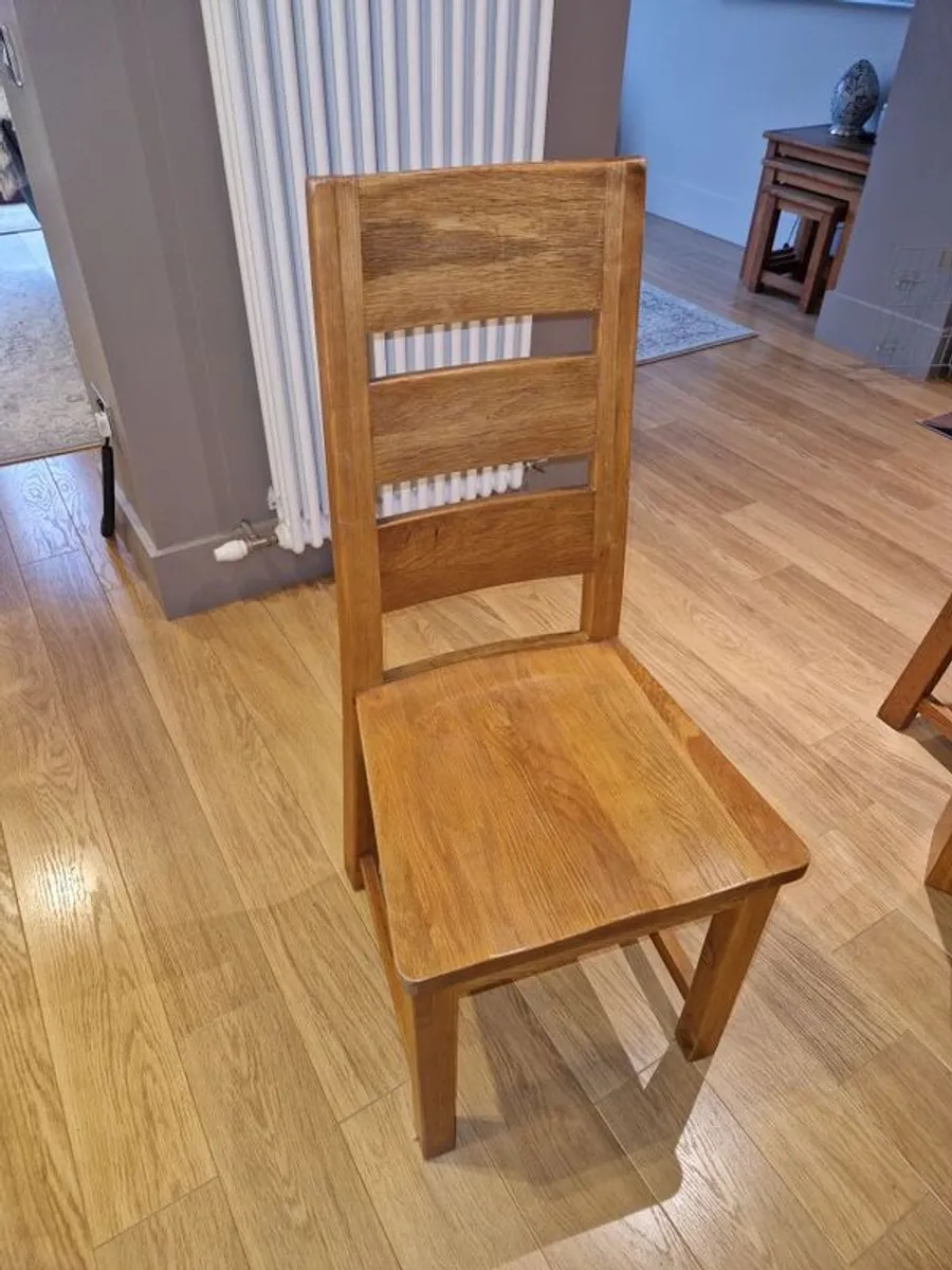 6 x Oak Kitchen Dining Chairs - Image 1