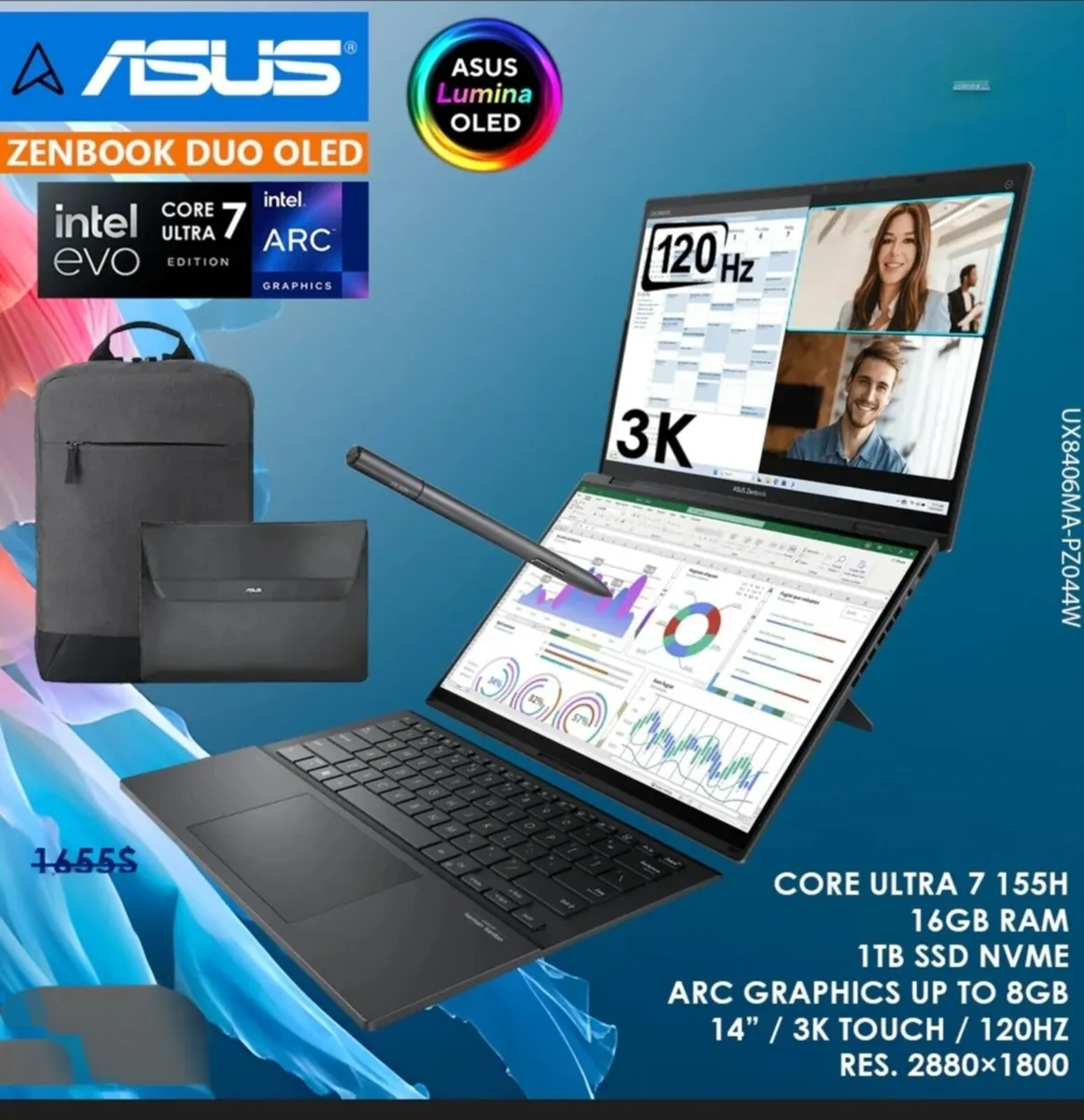 ASUS ZENBOOK DUO-SEALED+ Sleeve and Stylus - Image 1