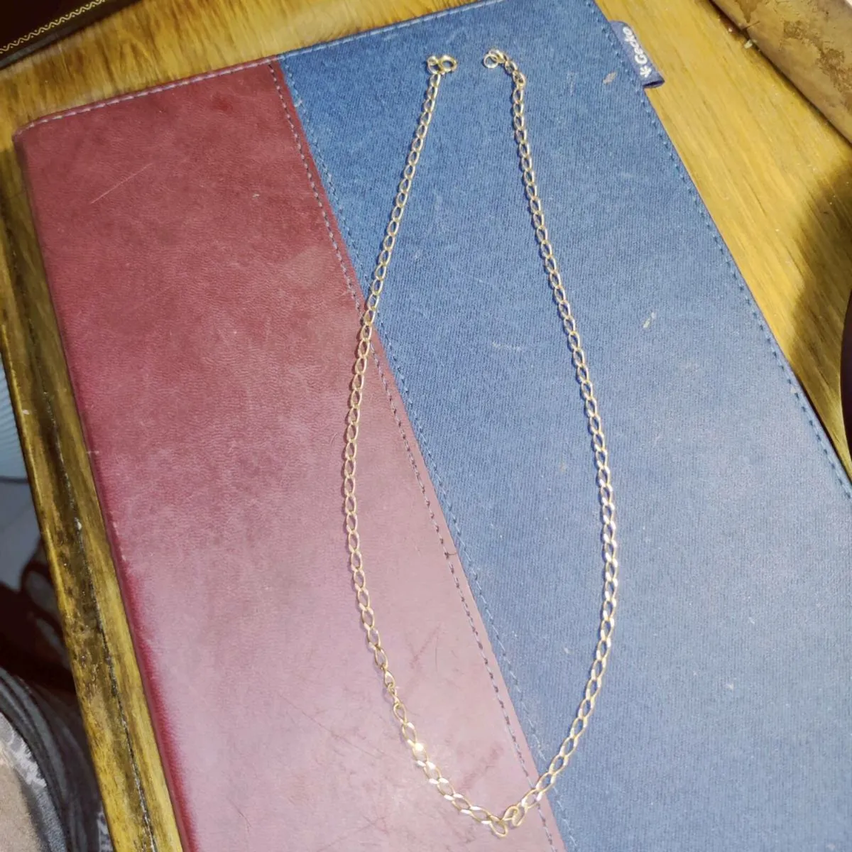 CIRCLE LINKS, 9CT SOLID Gold 18"Long 5 Gram Chain - Image 3