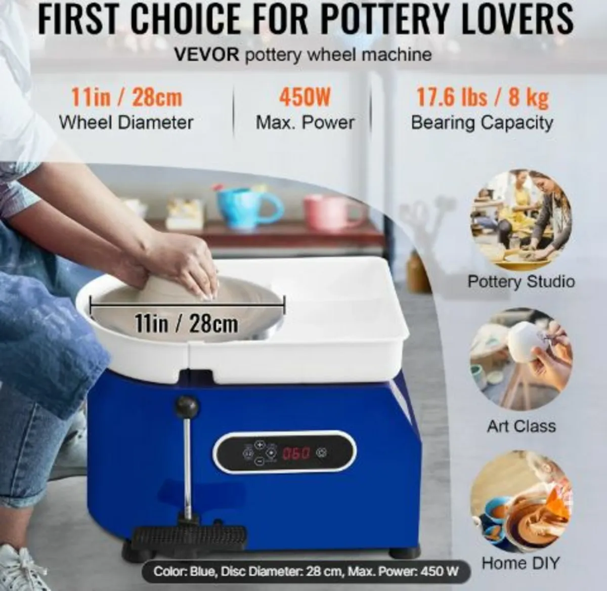 Pottery Wheel 27.9 cm Ceramic Wheel Foot Pedal - Image 2