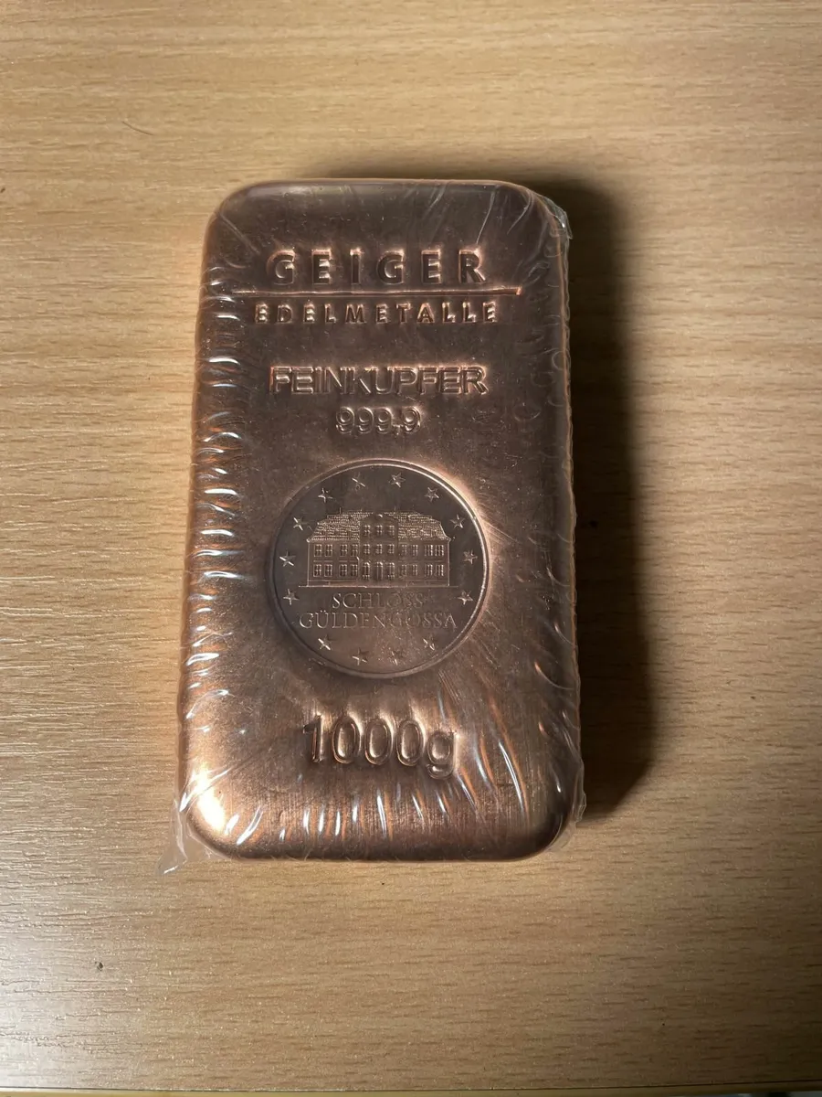 1kg Geiger Edelmetalle Copper Bar 999.9 Bullion. - Image 2