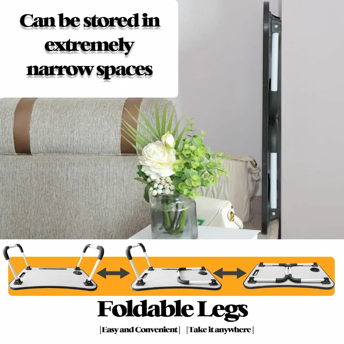 Laptop Desk, Laptop Bed Table Foldable Legs - Image 4