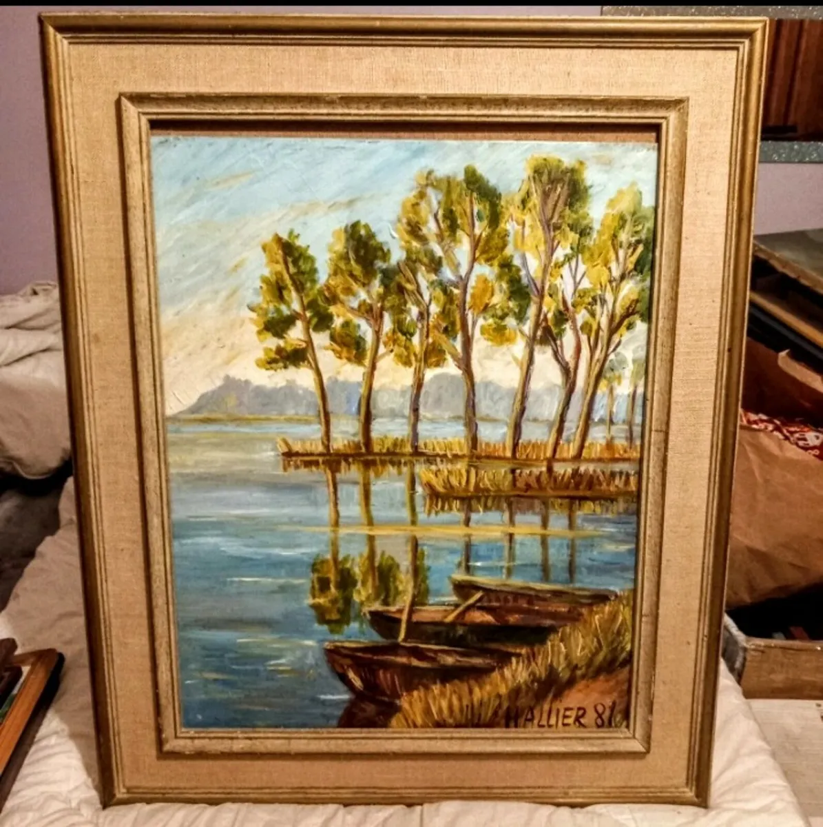 Vintage framed painting