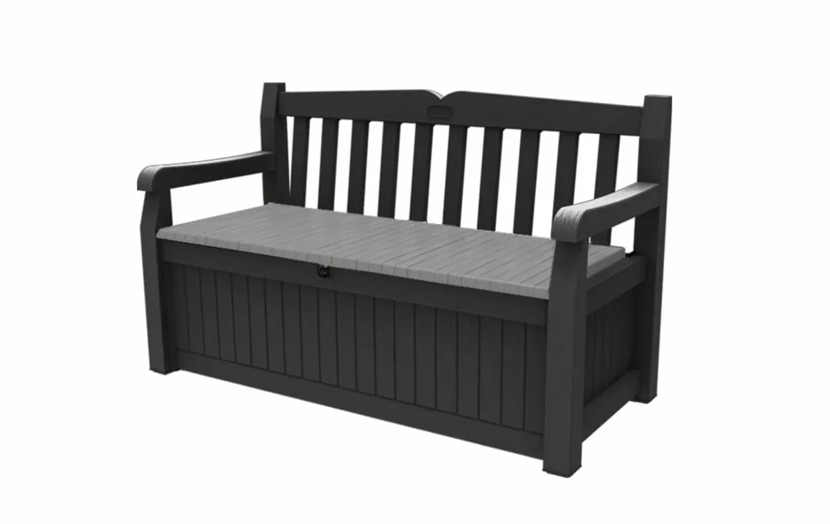 Bench 265L Outdoor Garden Furniture Storage Box - Image 2