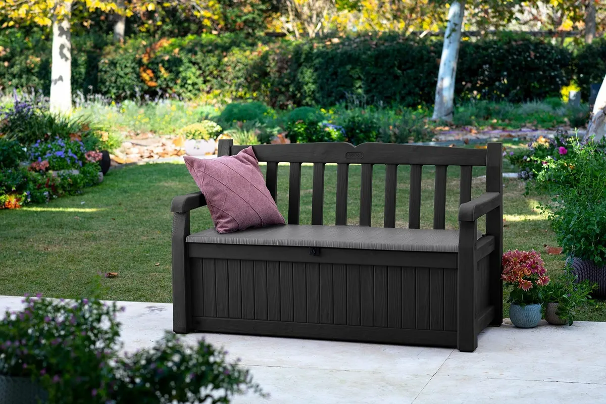 Bench 265L Outdoor Garden Furniture Storage Box - Image 1