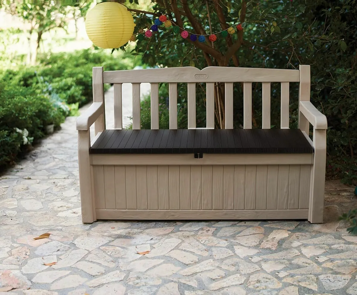 Bench 265L Outdoor Garden Furniture Storage Box - Image 2