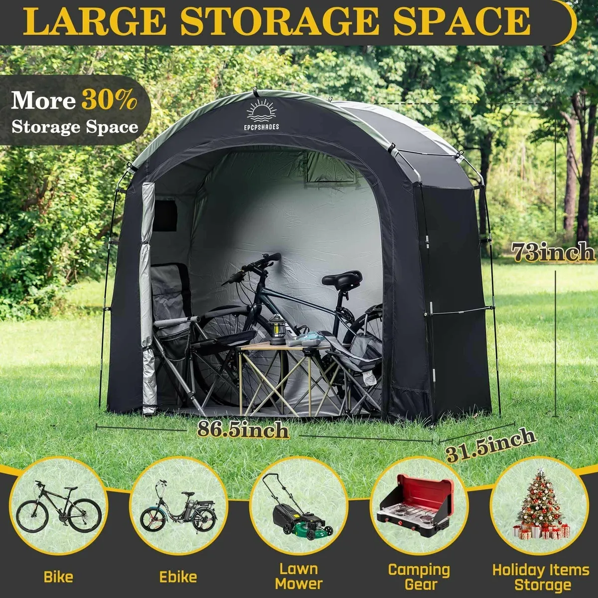 Bike Storage Tent sheds Outdoor Waterproof Anti-UV - Image 2