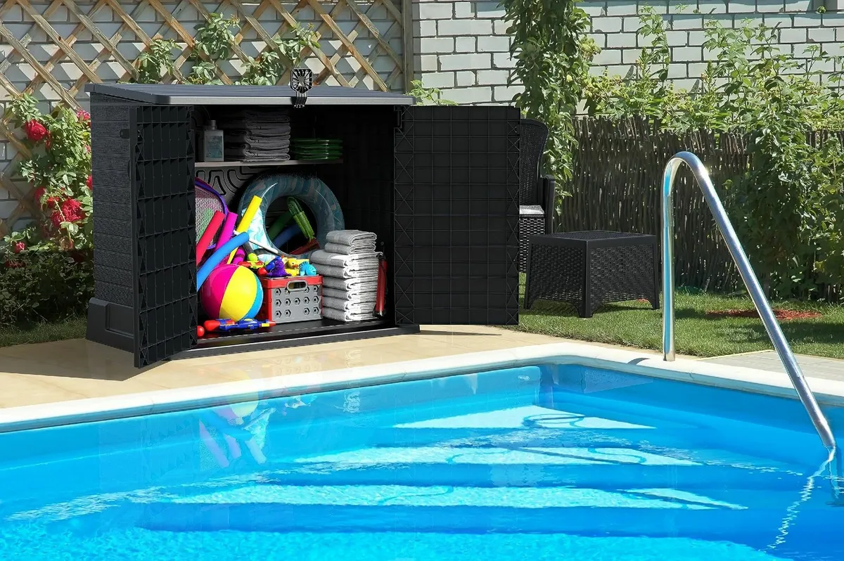 850L Plastic Garden Storage Shed Outdoor130x74x110 - Image 4