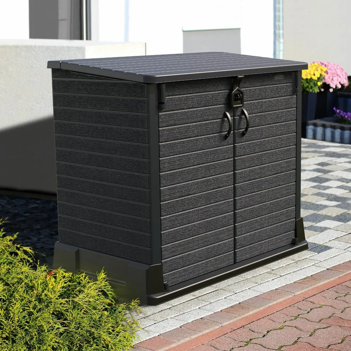 850L Plastic Garden Storage Shed Outdoor130x74x110 - Image 1