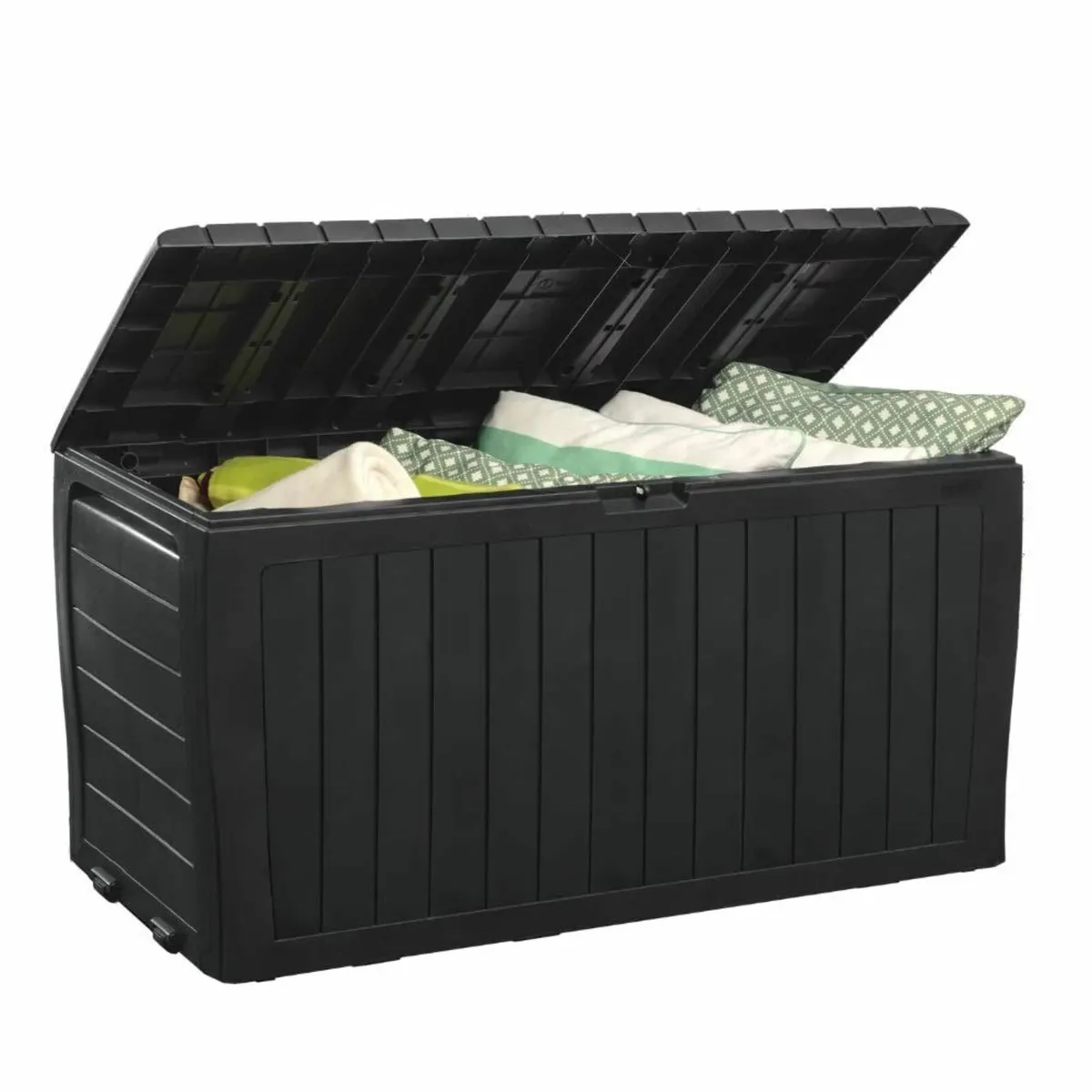 71 Gallon garden storage Deck Box, Grey - Image 1