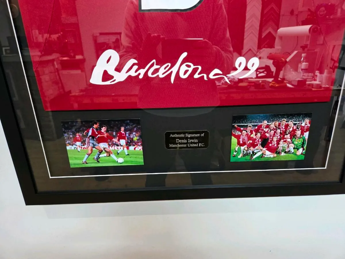 Denis Irwin Signed Framed Man Utd Shirts - Image 3