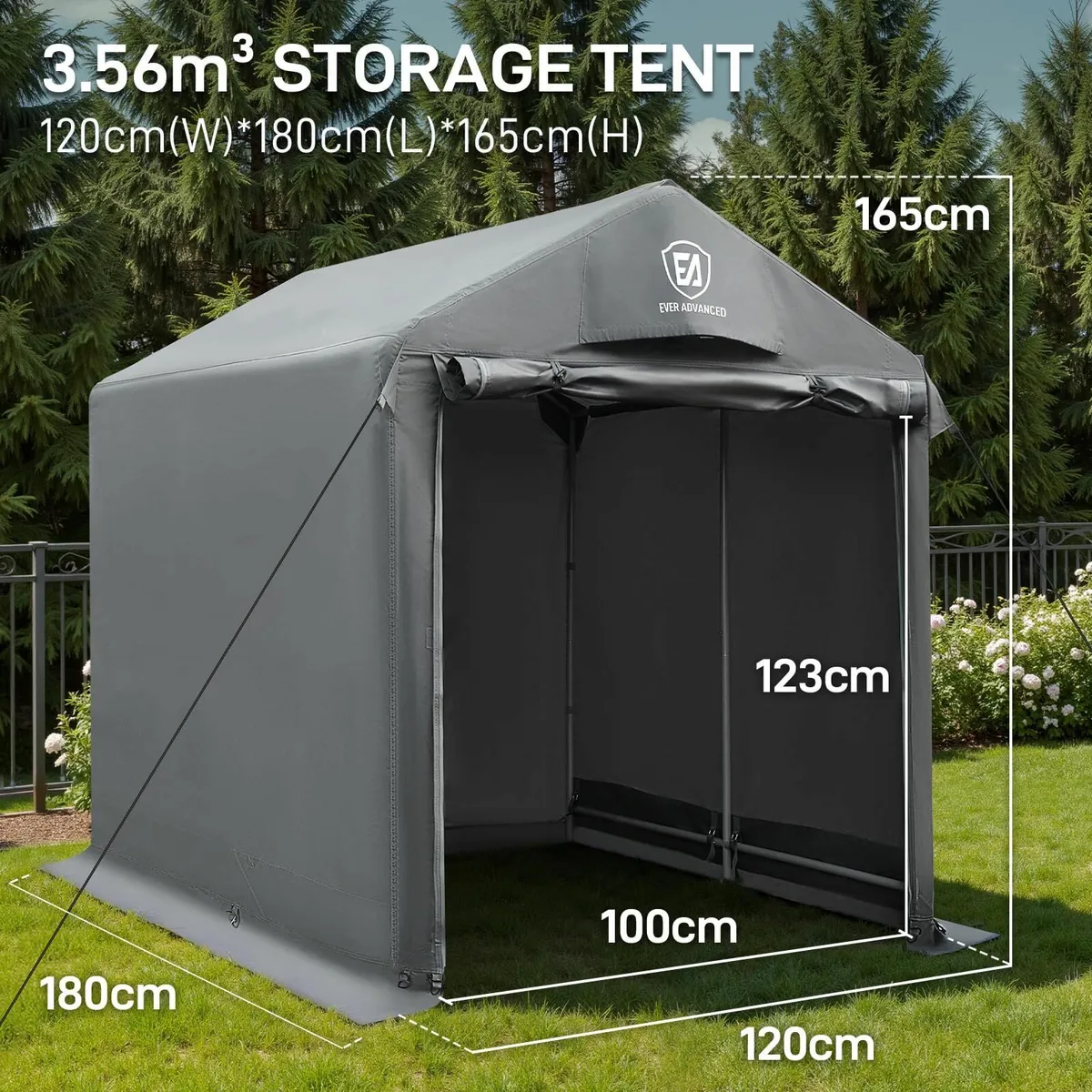 Garden Shed Storage 1.8x1.2m Bike Shed Garage - Image 1