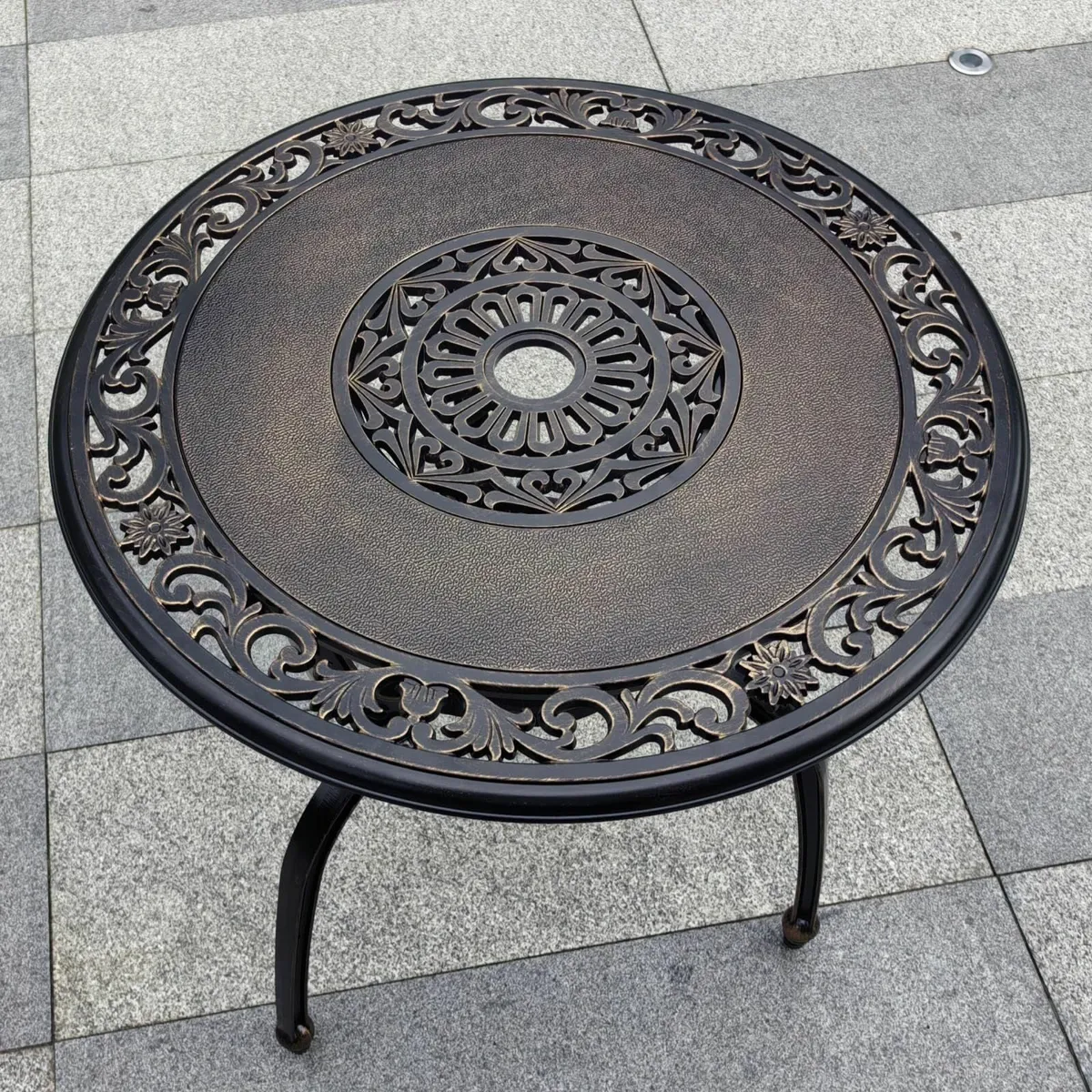 Garden Furniture Set 3 Piece Cast Bistro Set - Image 4