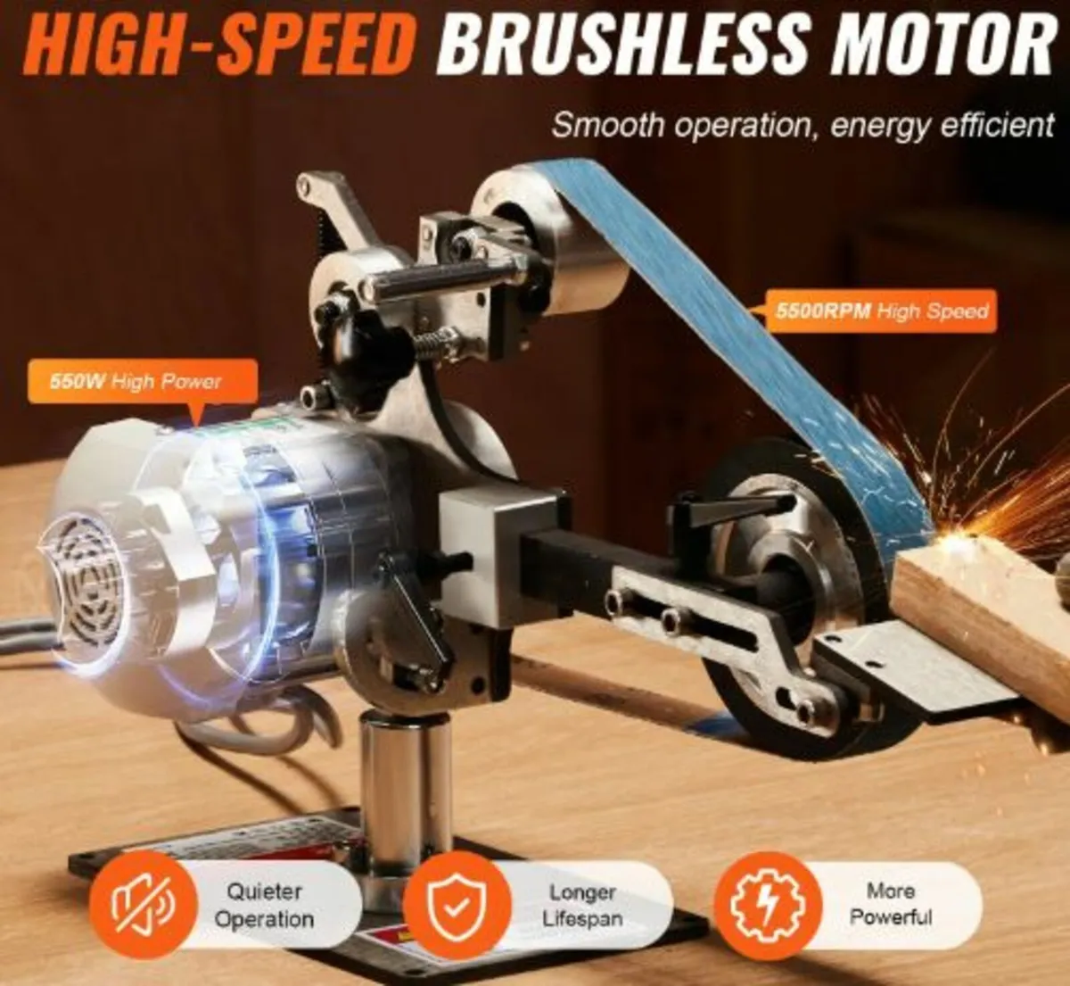 Belt Grinder Sander, 30 x 1-Inch Variable Speed - Image 2