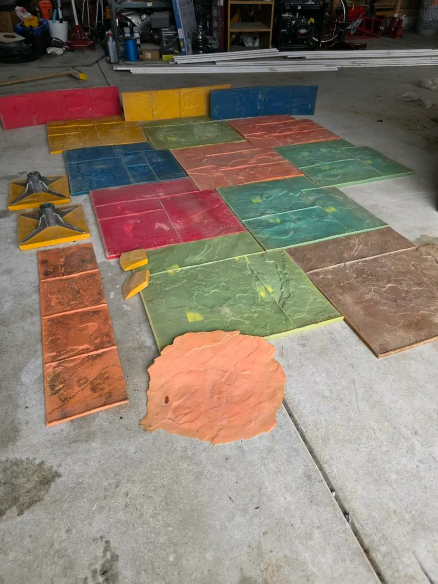 New Full Set Grand Ashlar concrete stamps and more - Image 1