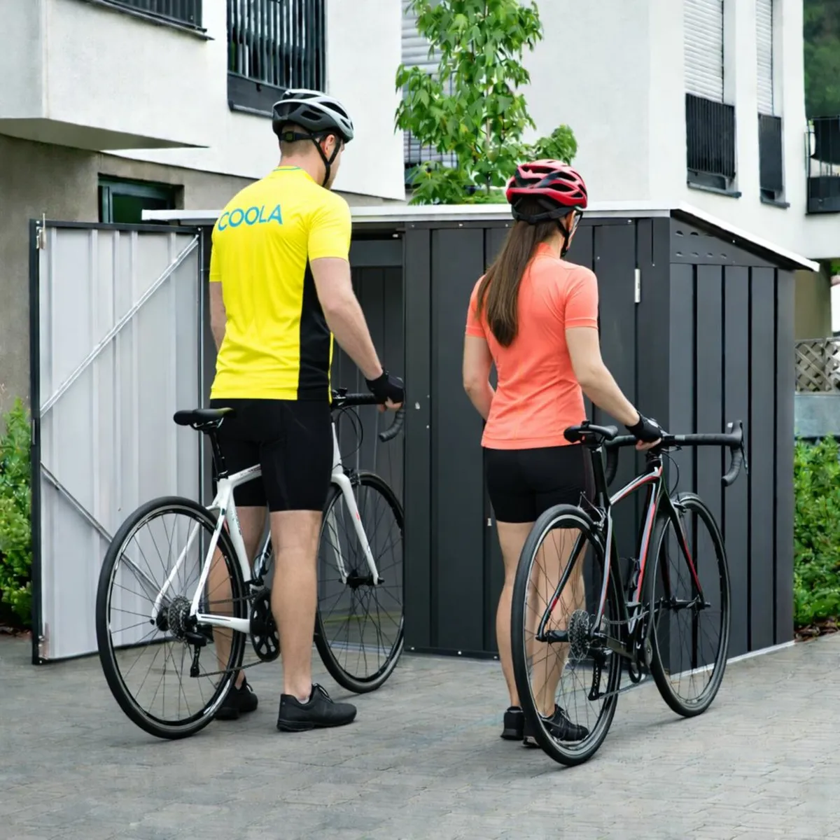 6×3 Steel Bike & Garden Shed – Anthracite Grey or - Image 2