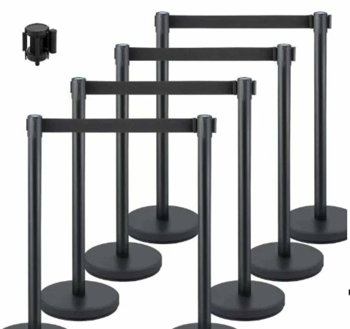 Crowd Control Stanchion, 8 Pieces Stanchion Set, - Image 1