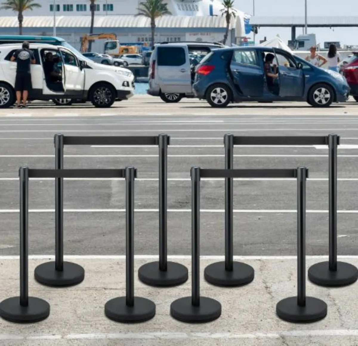 Crowd Control Stanchion, 8 Pieces Stanchion Set, - Image 4