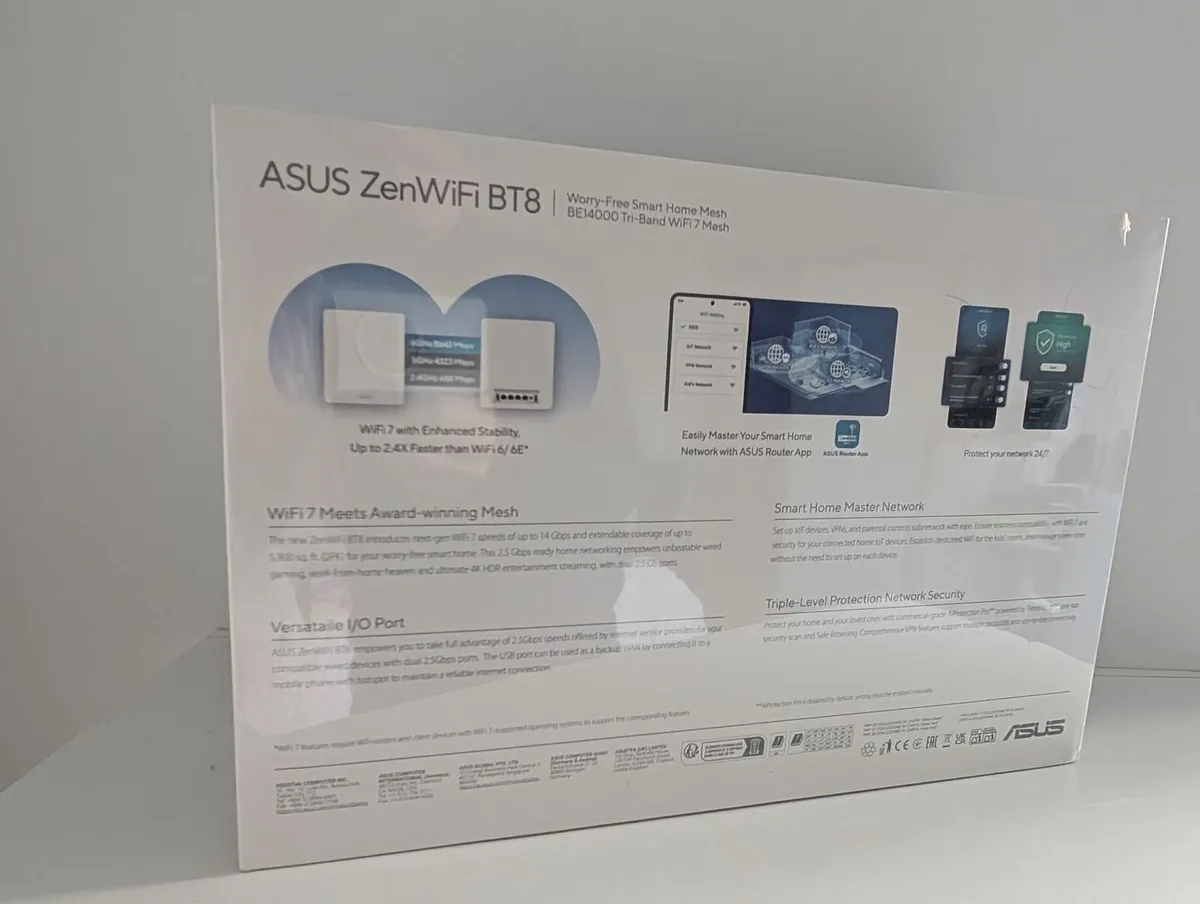 New ASUS ZenWiFi BT8 WiFi 7 Twinpack Sealed - Image 2