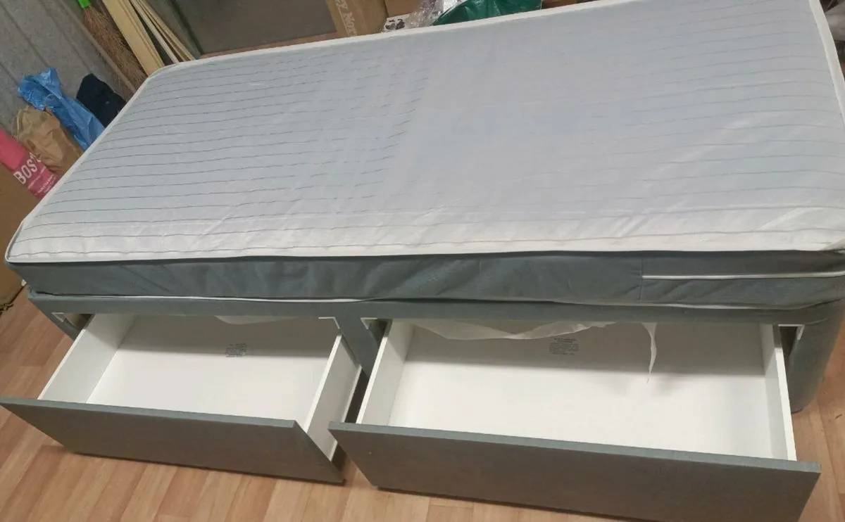 Single Bed with Storage Mattress included - Image 2