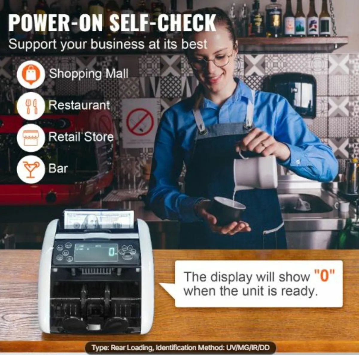 Money Counter Machine, Bill Counter with UV, MG, - Image 3