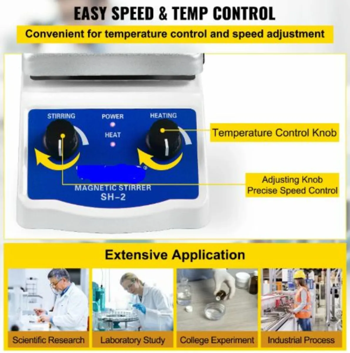 SH-2 Magnetic Stirrer Laboratory Magnetic Stirrer - Image 3