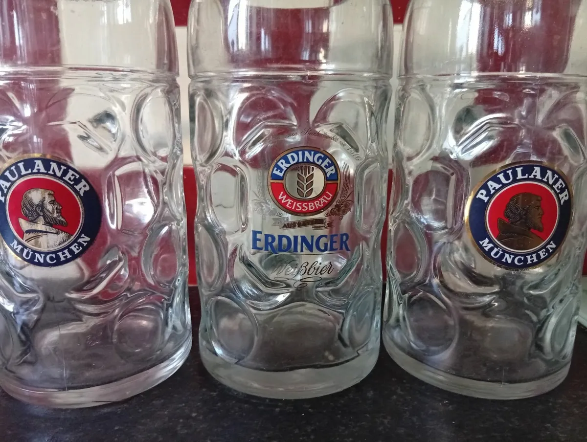 Original Bavarian Erdinger  Glasses 1Litre - Image 1