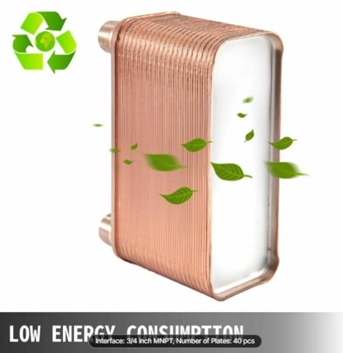 Heat Exchanger 3/4” MNPT Ports Brazed Plate Heat - Image 3