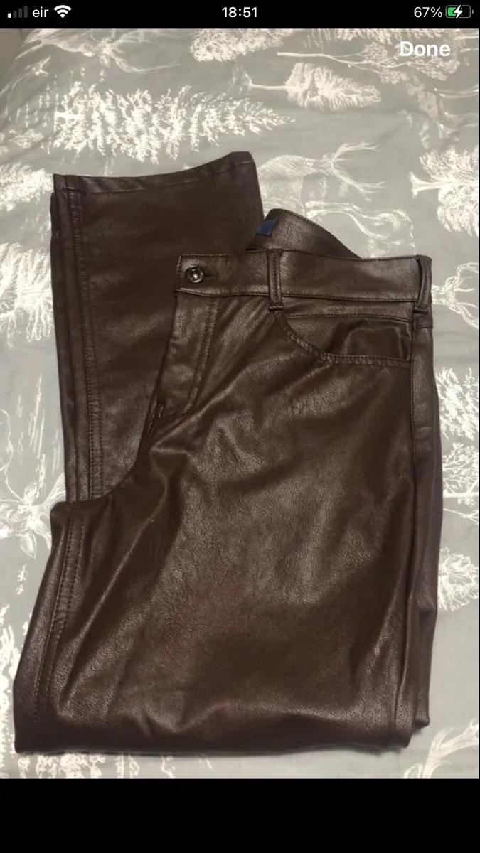 Ladies leather designer trousers size 12 €15 - Image 1