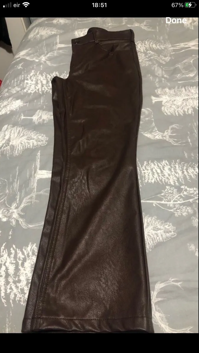 Ladies leather designer trousers size 12 €15 - Image 2