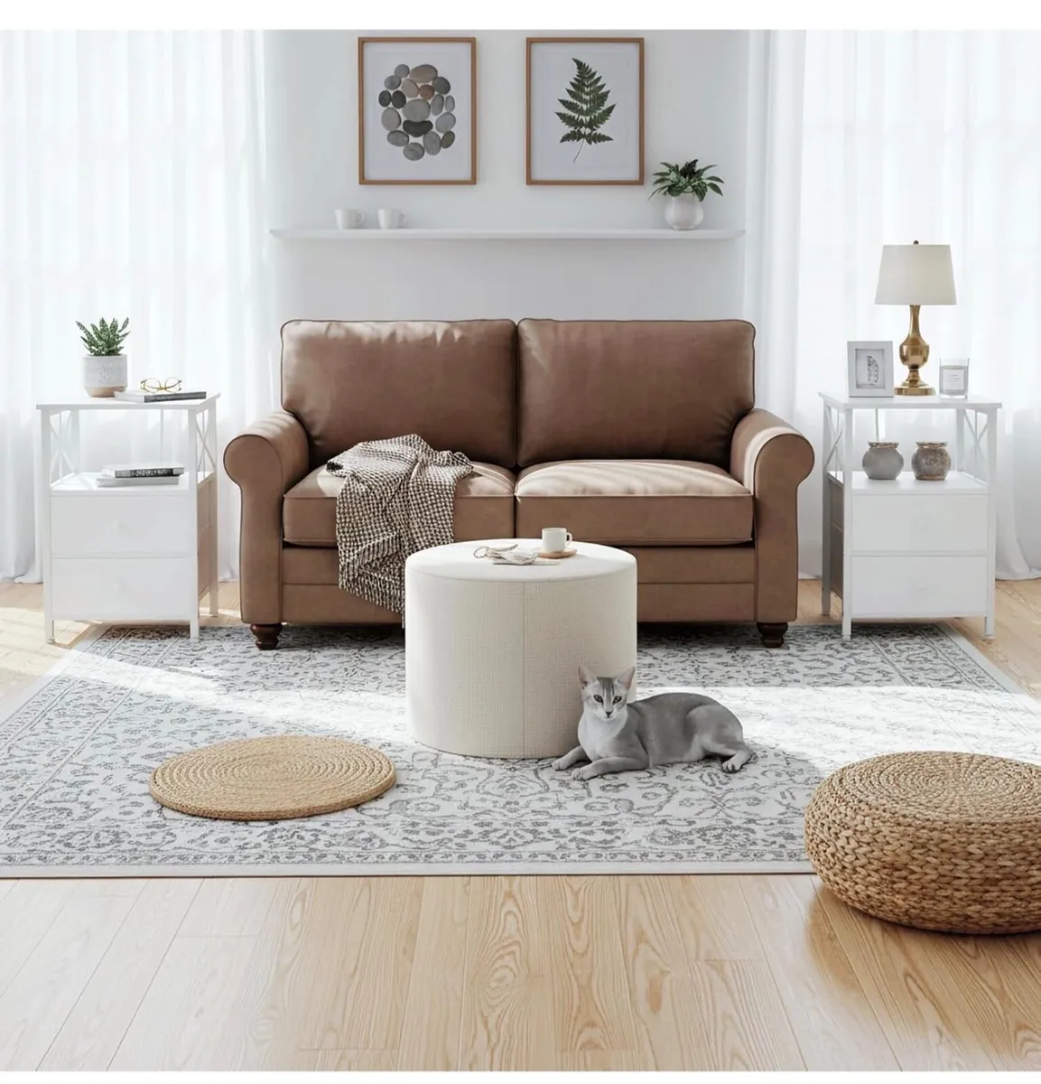 Set  of 2, Bedside Table with Charging Station - Image 4