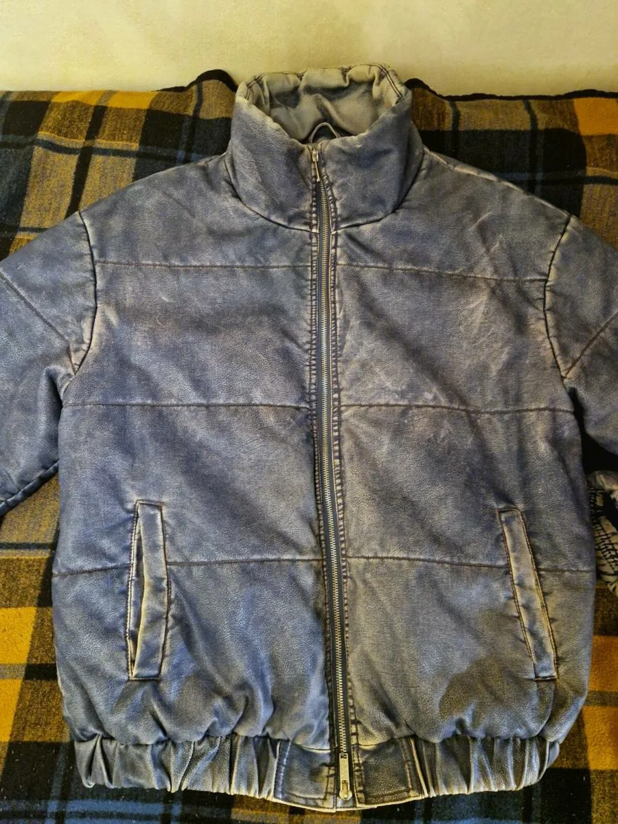 Denim Puffer Jacket - Image 1