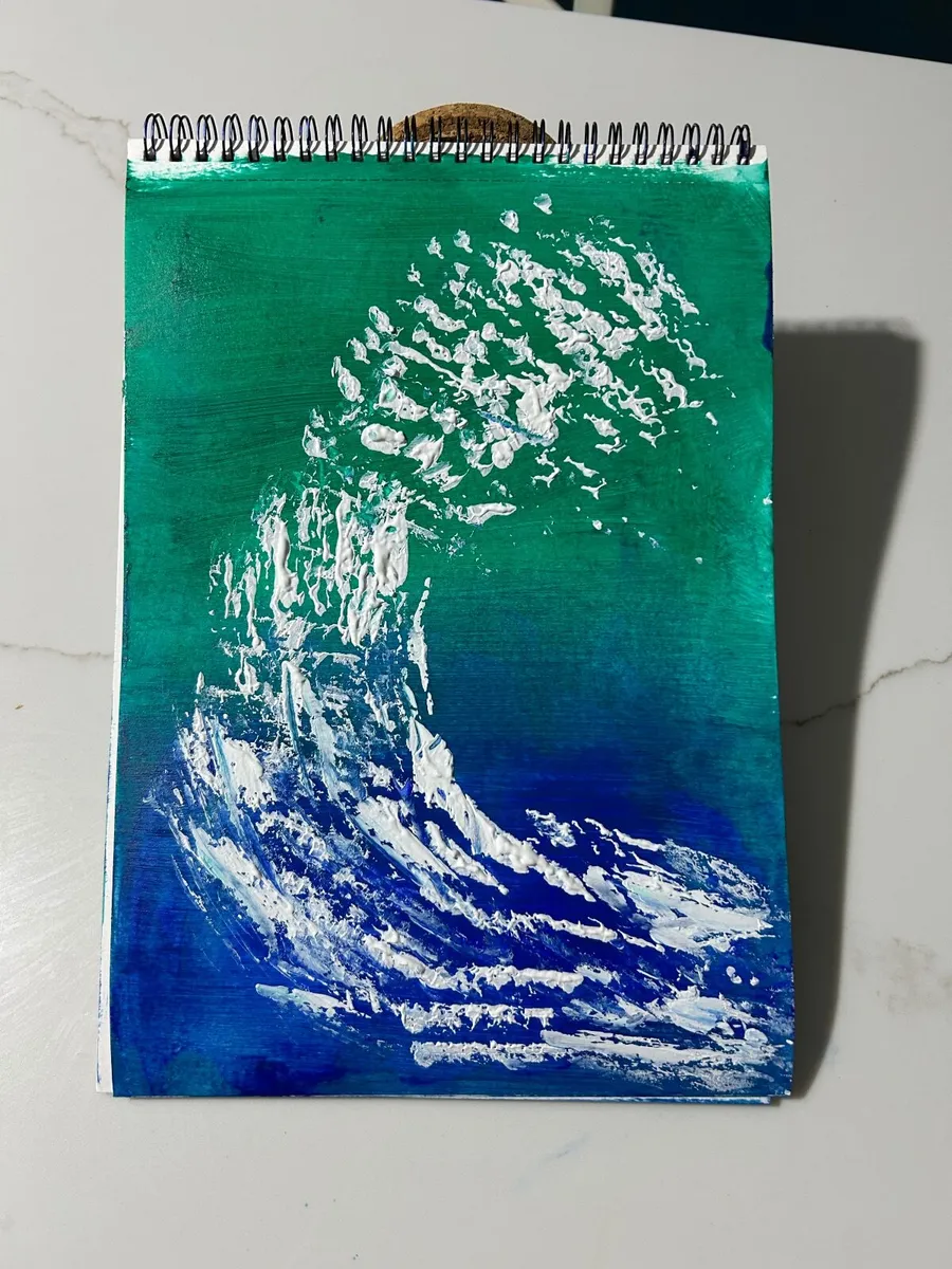 Ocean waves abstract painting - Image 1