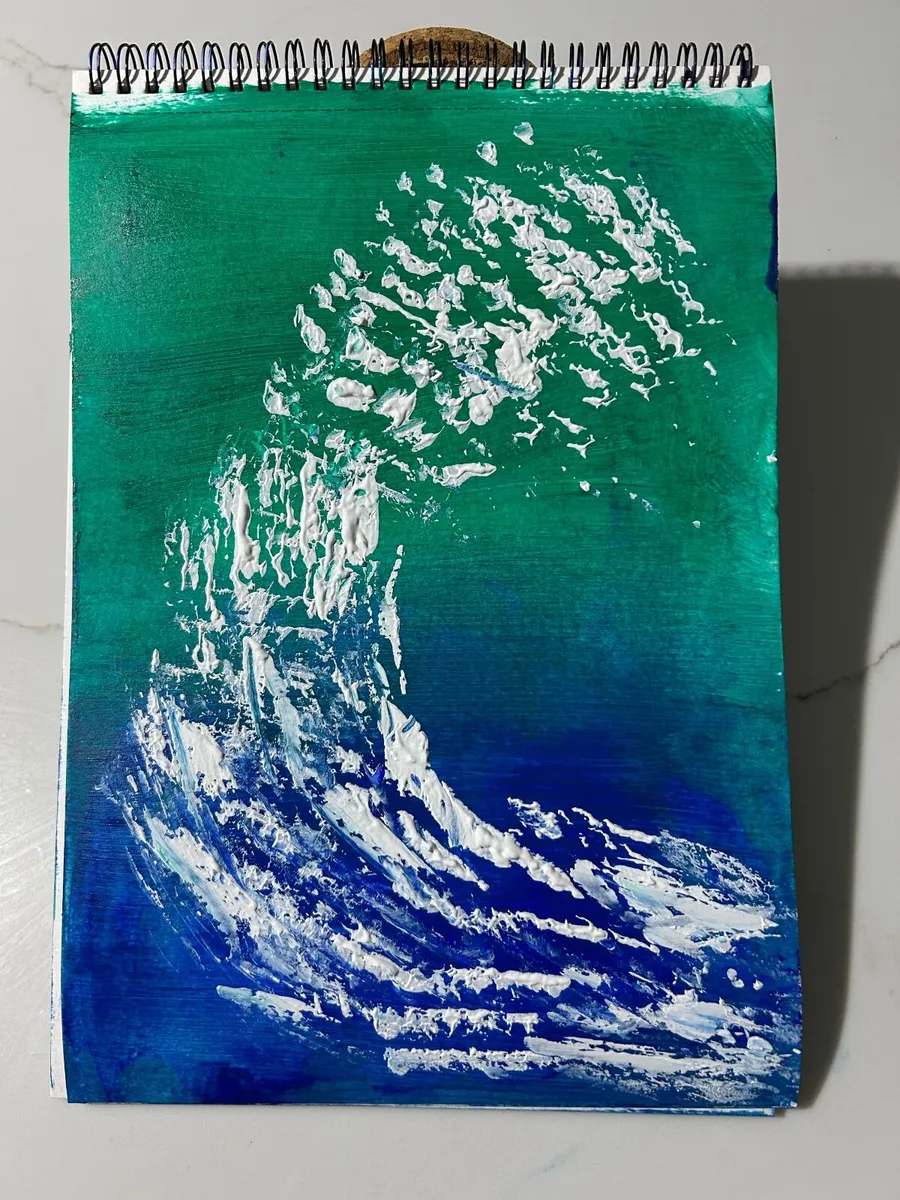 Ocean waves abstract painting - Image 2