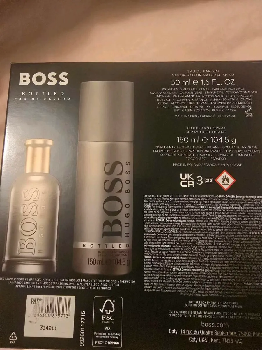 Hugo boss bottled mens aftershave set new - Image 3