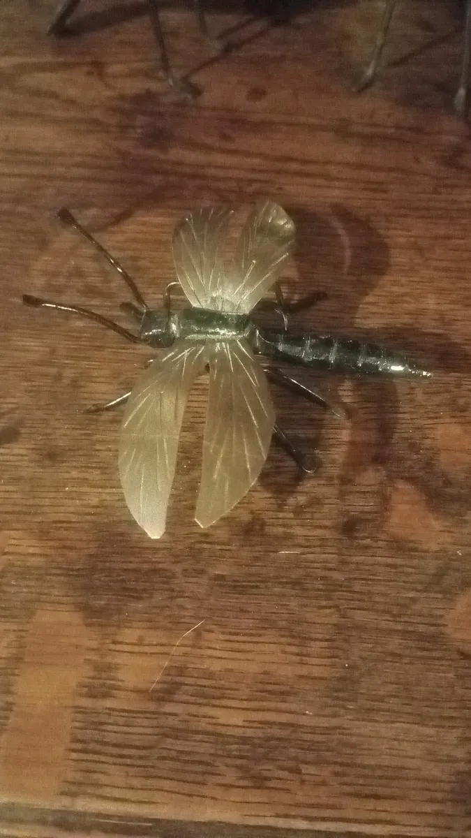 Vintage African Wrought Iron/Brass Dragonfly - Image 1