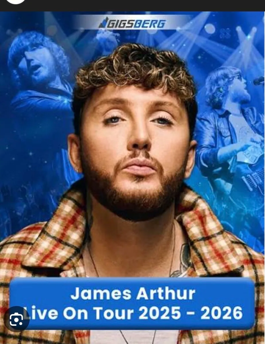 James Arthur 3 Arena Sunday night
