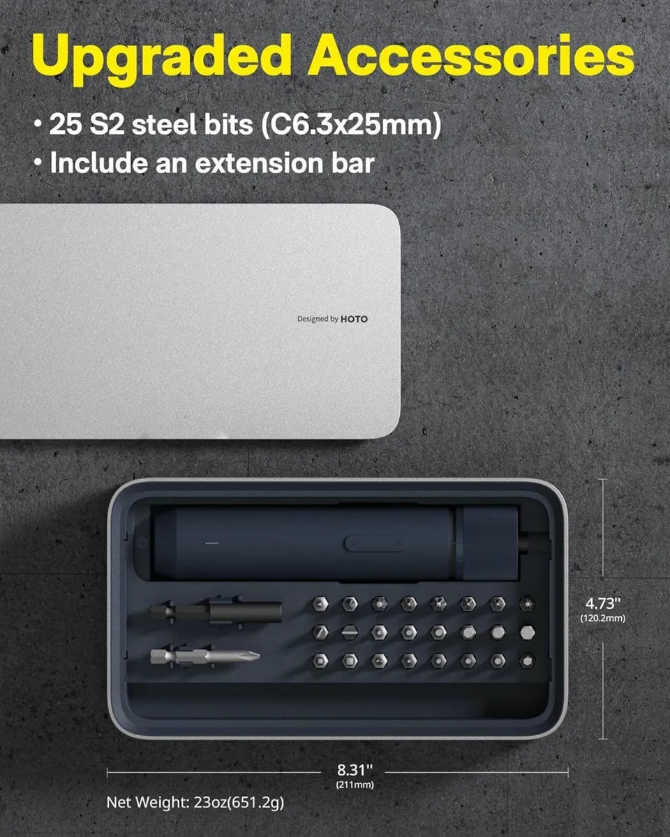 Electric Screwdriver Kit Upgraded 25-Piece Bits - Image 2