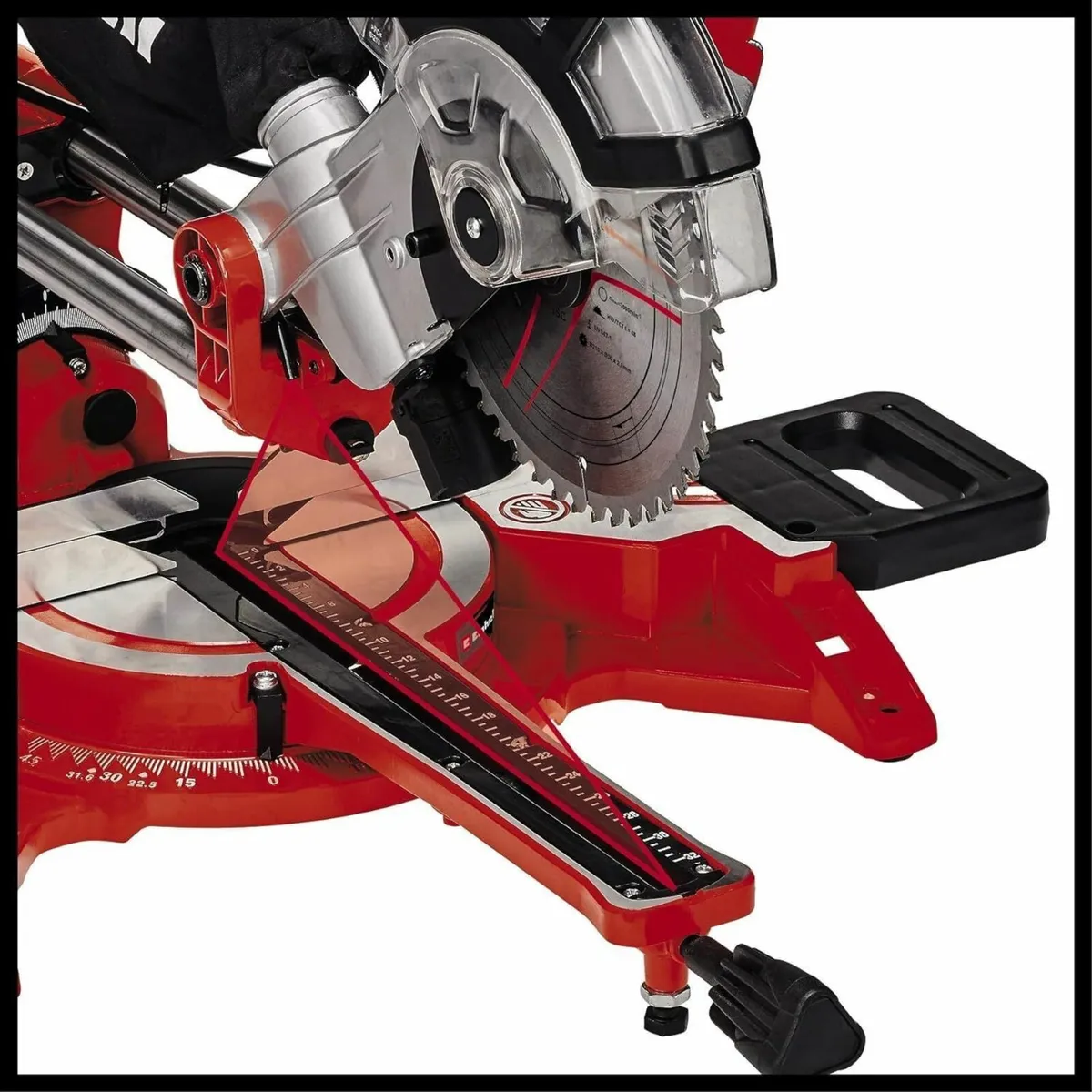 1800W Dual Bevel Sliding Mitre Saw 310mm Drag - Image 3
