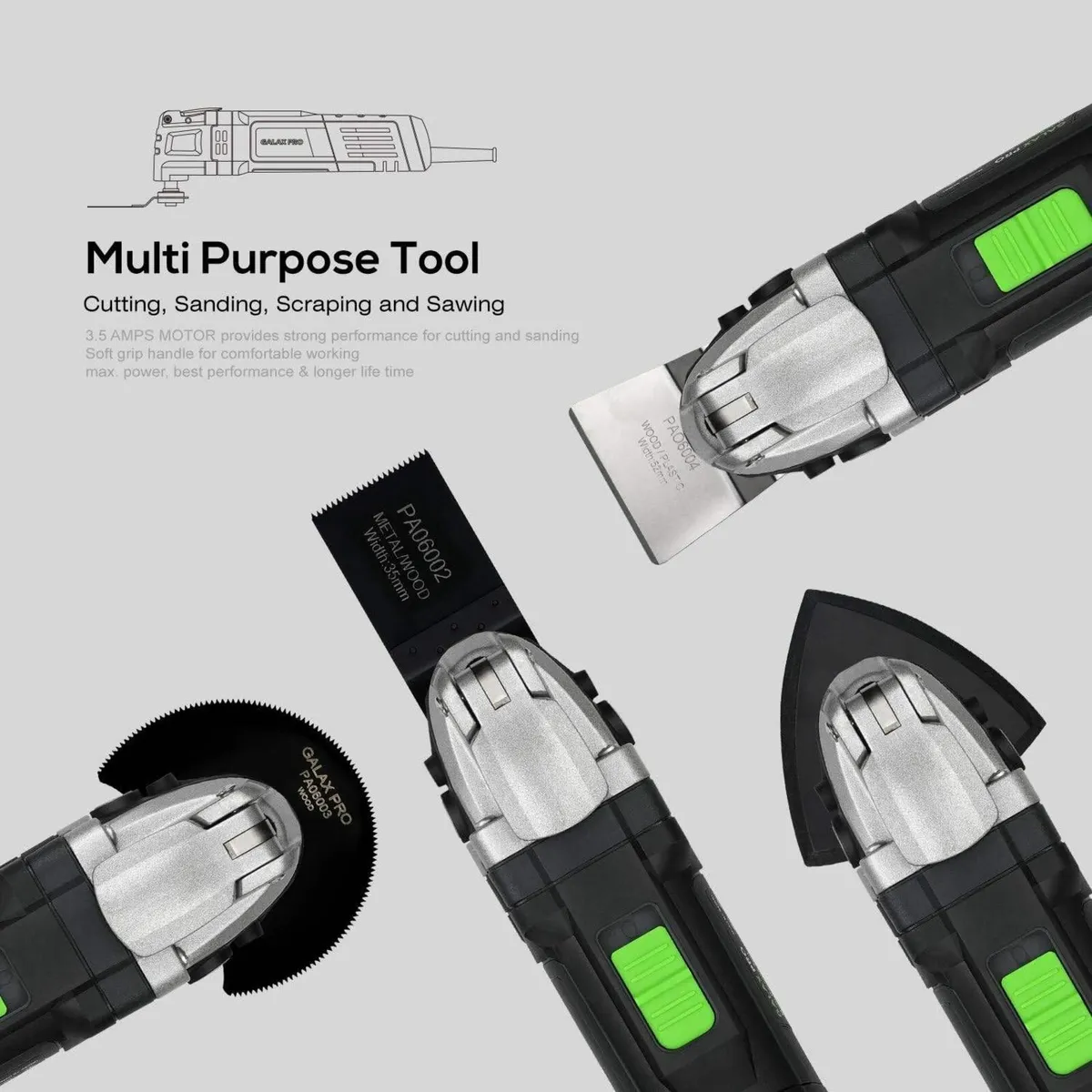 Oscillating Tool 400W Multifunction -22000OPM 6 - Image 3