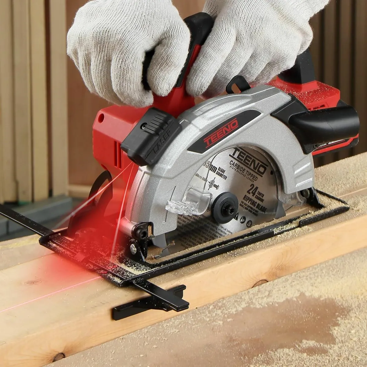 Cordless Laser Circular Saw with Electric Brake - Image 2