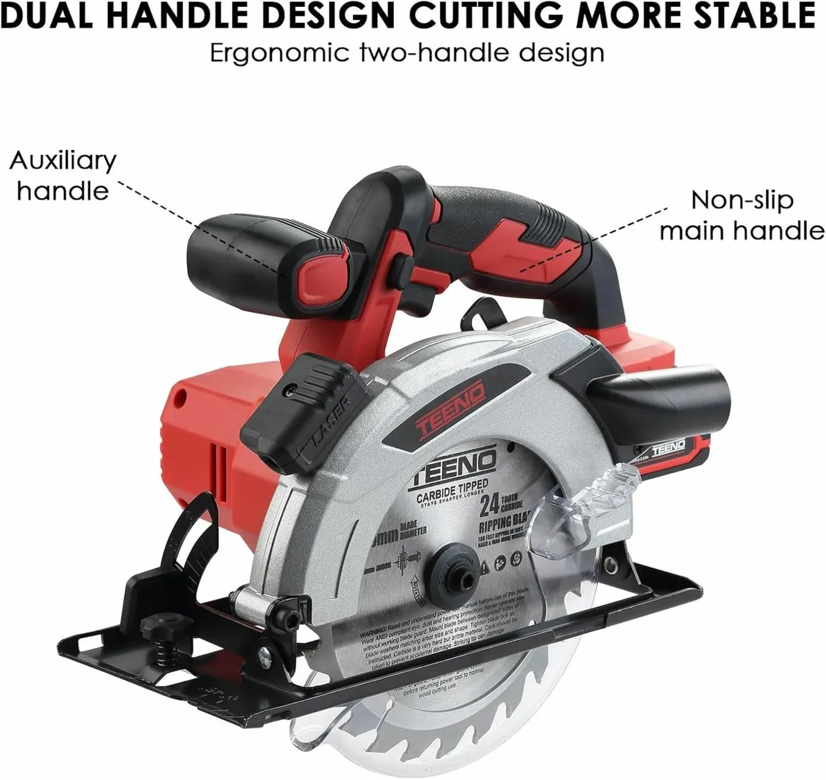 Cordless Laser Circular Saw with Electric Brake - Image 4