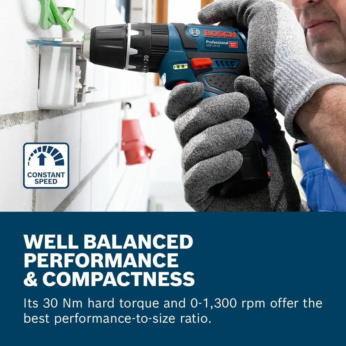 12V System GSB 12V-15 Cordless Combi Drill - Image 4