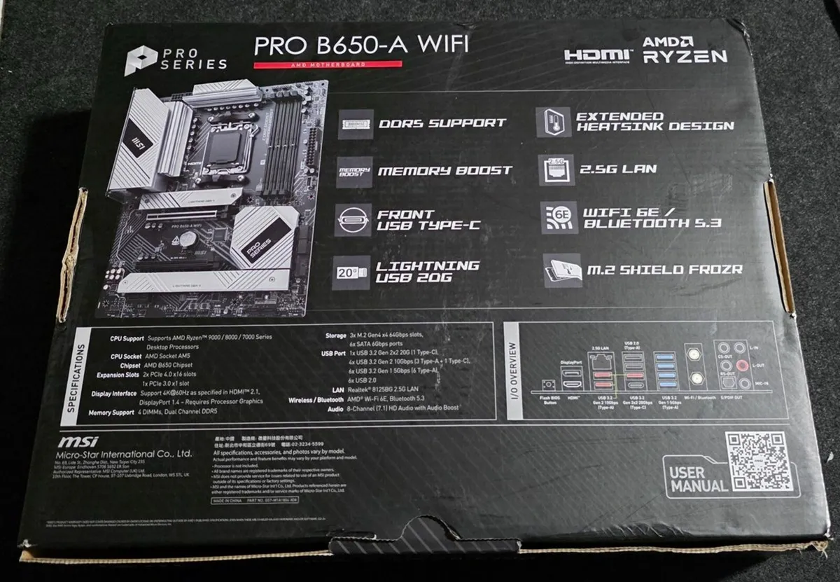 NEW MSI B650 Motherboard + Ryzen 7 7700X CPU - Image 4
