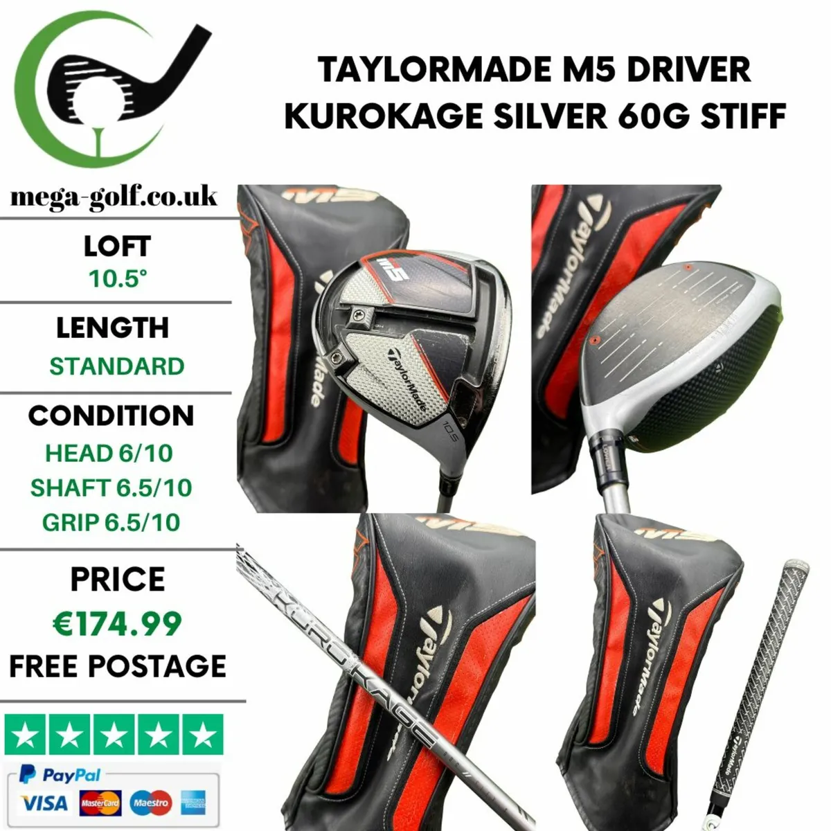 Taylormade M5 Driver / 10.5° / Stiff - Image 1