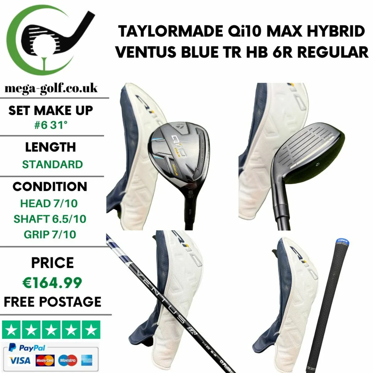 Taylormade Qi10 Max Hybrid / #6 31° / Regular - Image 1