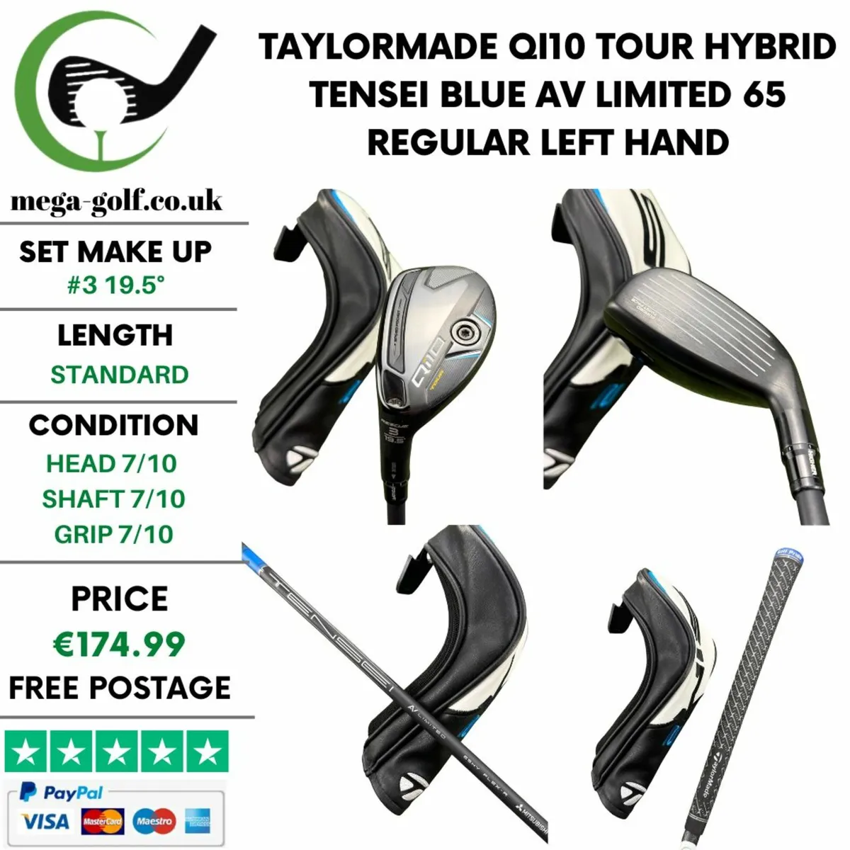 Taylormade Qi10 Tour Hybrid / #3 19.5° / Regular - Image 1