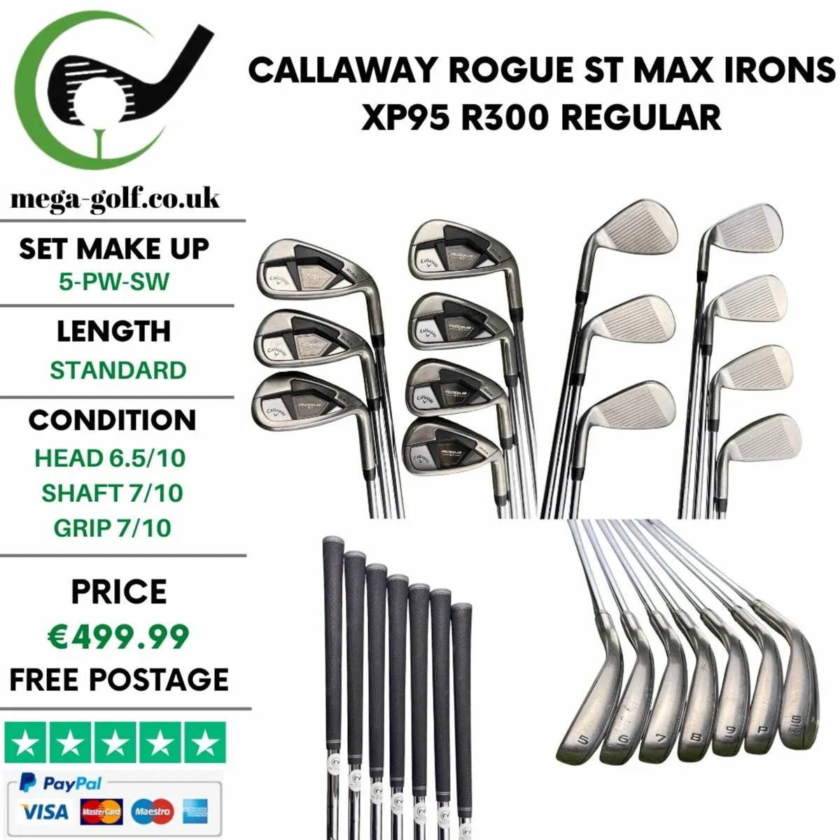 Callaway Rogue ST Max Irons / 5-Pw-Sw / Regular - Image 1